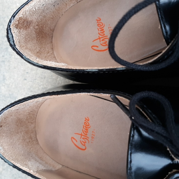 Castaner Size 38/US7.5 Black Platform Espadrille Oxford Shoes - Picture 16 of 17